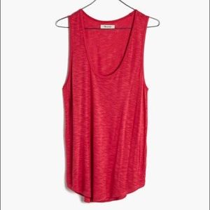 Madewell - anthem scoop neck tank in oxidized ruby
